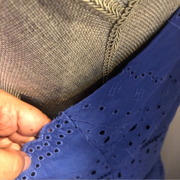 Tommy Hilfiger blue dress Size 18 in cotton with eyelet - Picture 7 of 12